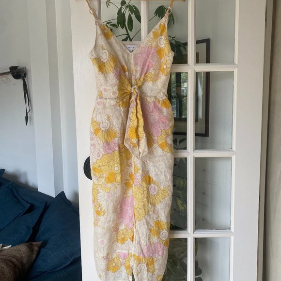 Reiss Kay linen midi dress, UK 10 / US 6 - Picture 1 of 3